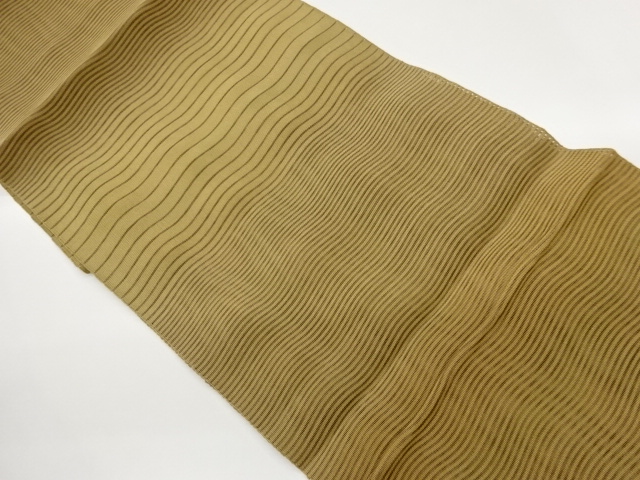 絽綴れよろけ横段模様織出し名古屋帯